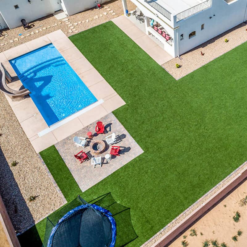 artificial turf backyard oasis