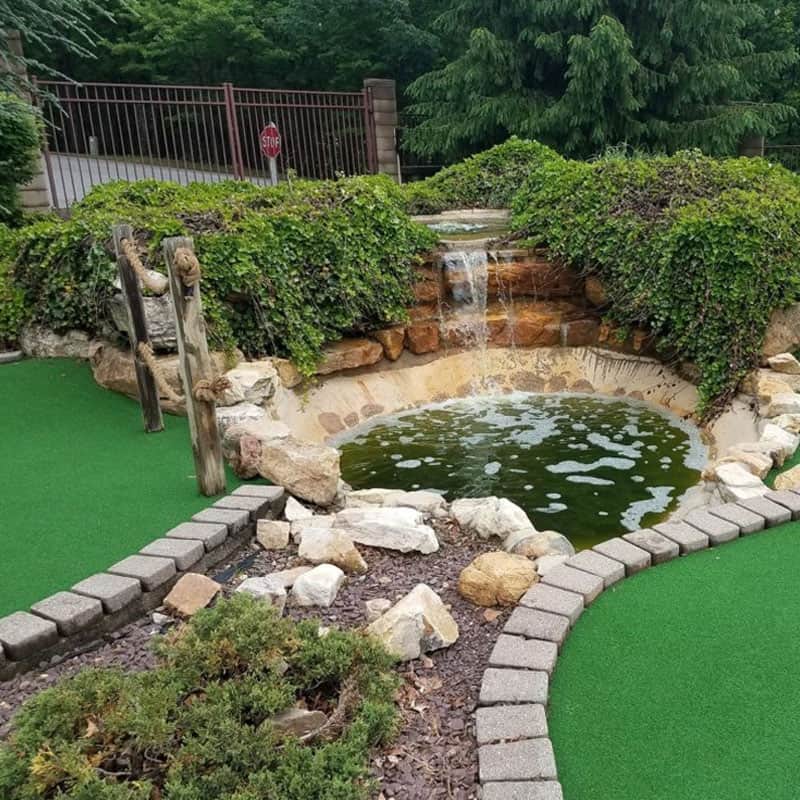 artificial turf water feature