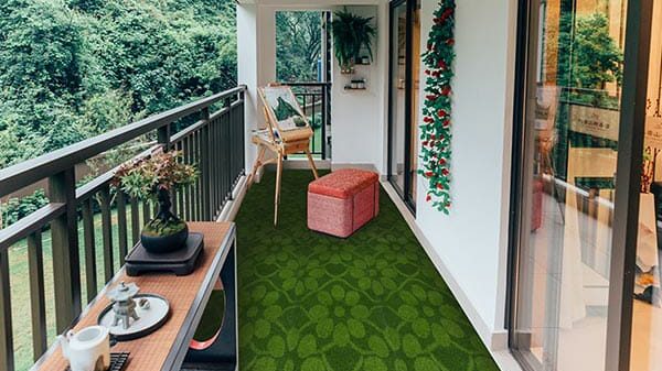 Balcony Flooring 3D Design Artificial grass