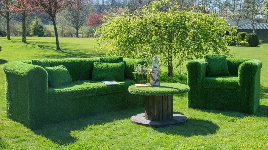 Garden Furniture Made from Artificial Grass Turf