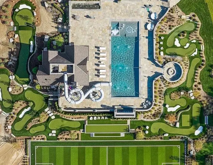 Golf Course, Water Slides, and Soccer Field
