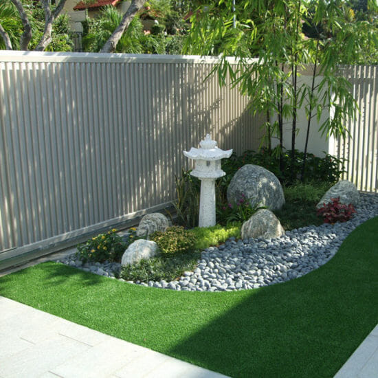 Rooftop Artificial Grass Zen Garden
