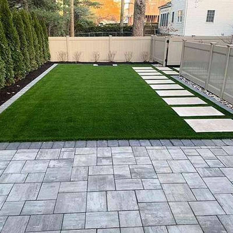 Transforming a Square Backyard With Artificial Grass into a Modern Oasis
