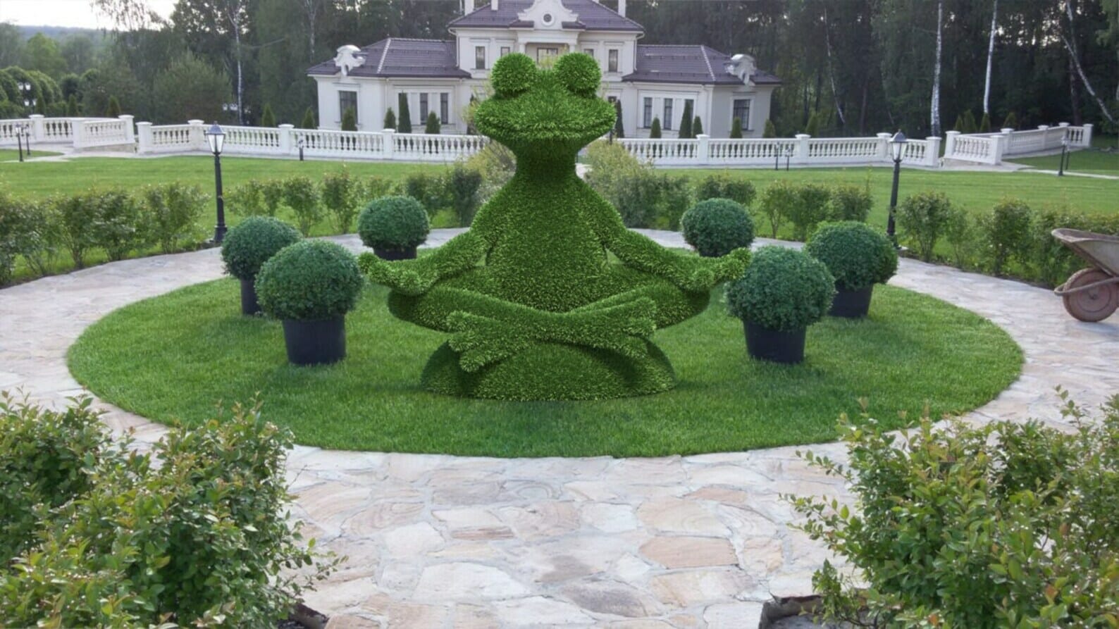 artificial grass yoga frog