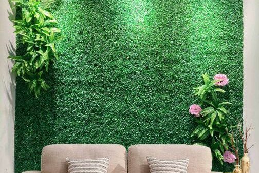 Artificial Grass Sofa Backdrop