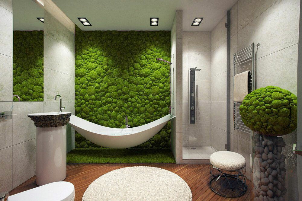 Bathtub Backdrop with Artificial Grass