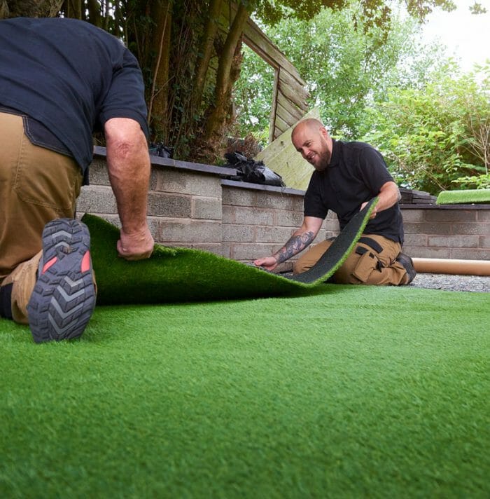 install artificial grass in backyard