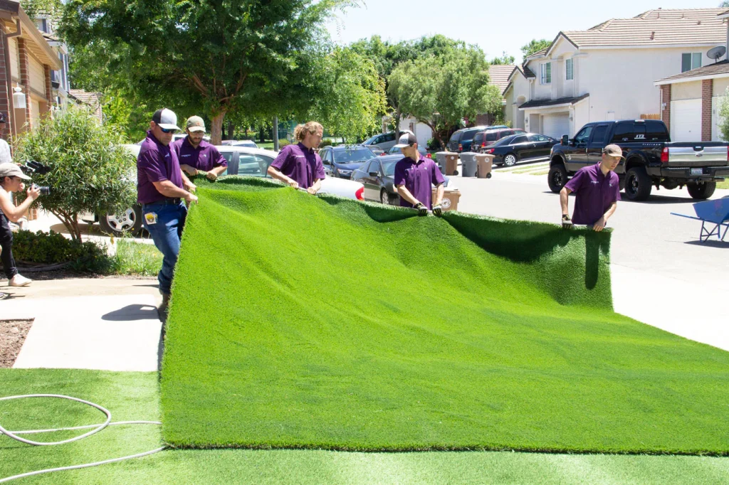 How long does it take to lay artificial grass