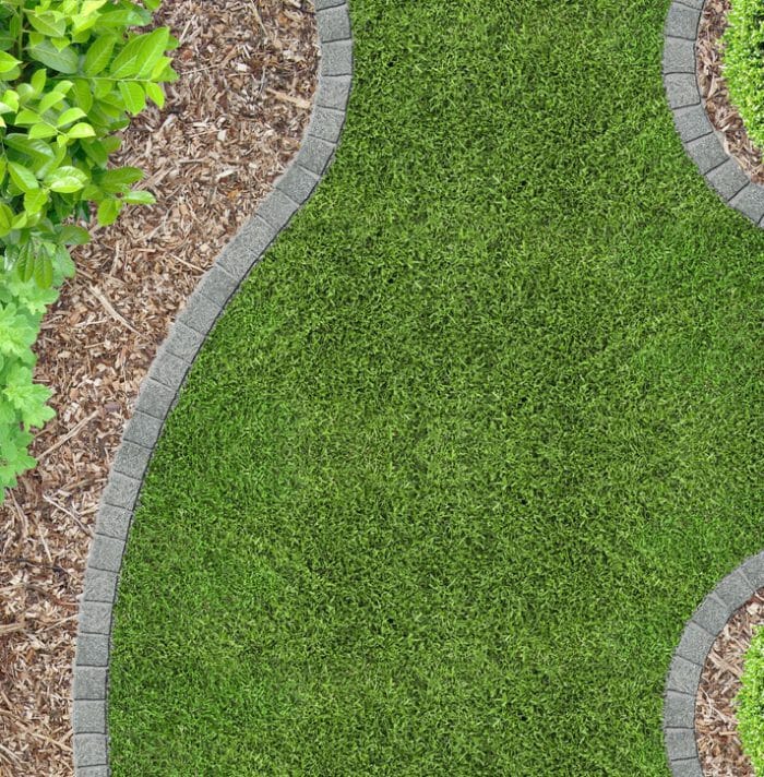 how to cut artificial grass around curves
