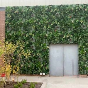 Artificial greenery wall panels outdoor