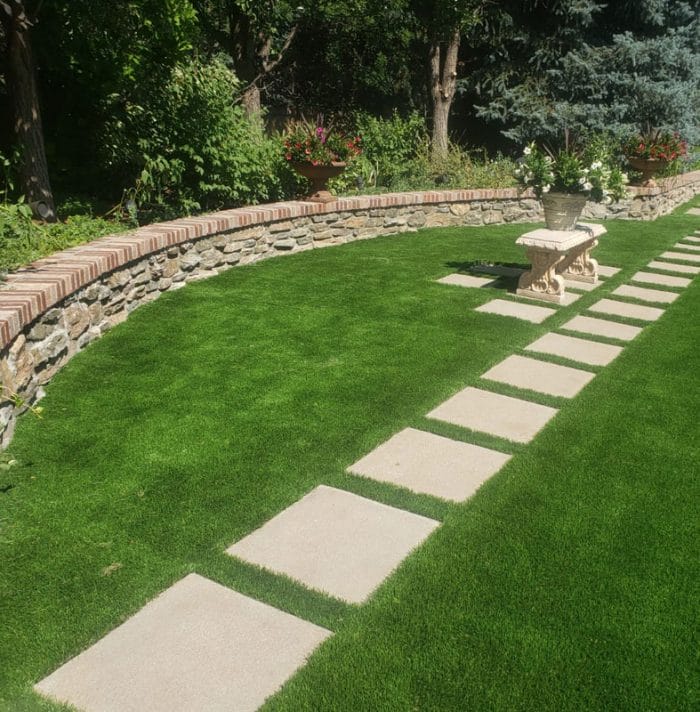 Can you put pavers on top of artificial grass