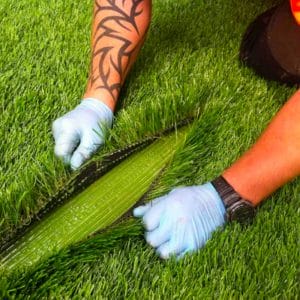 how to fix visible seams in artificial grass