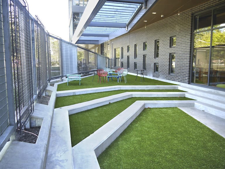 artificial turf for a play area