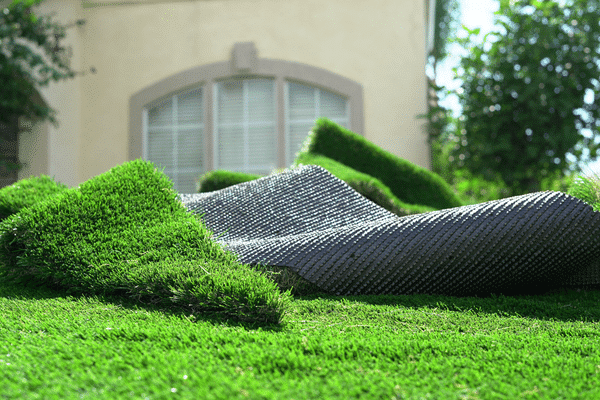 artificial grass remnants