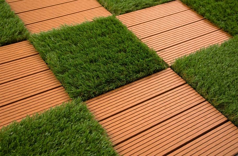 artificial grass tiles outdoor
