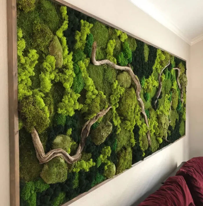 Mossed Artificial Plant Wall Art