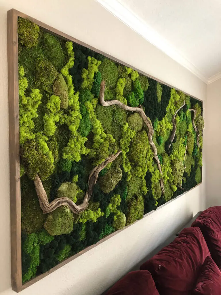 Mossed Artificial Plant Wall Art