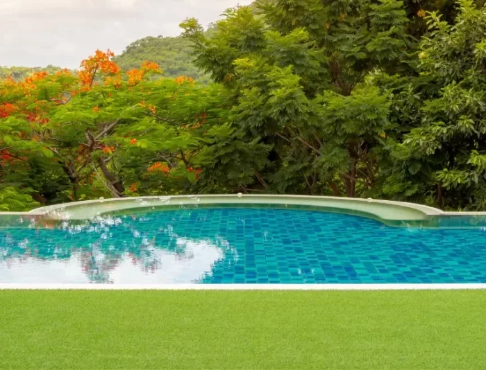artificial turf around pool cost