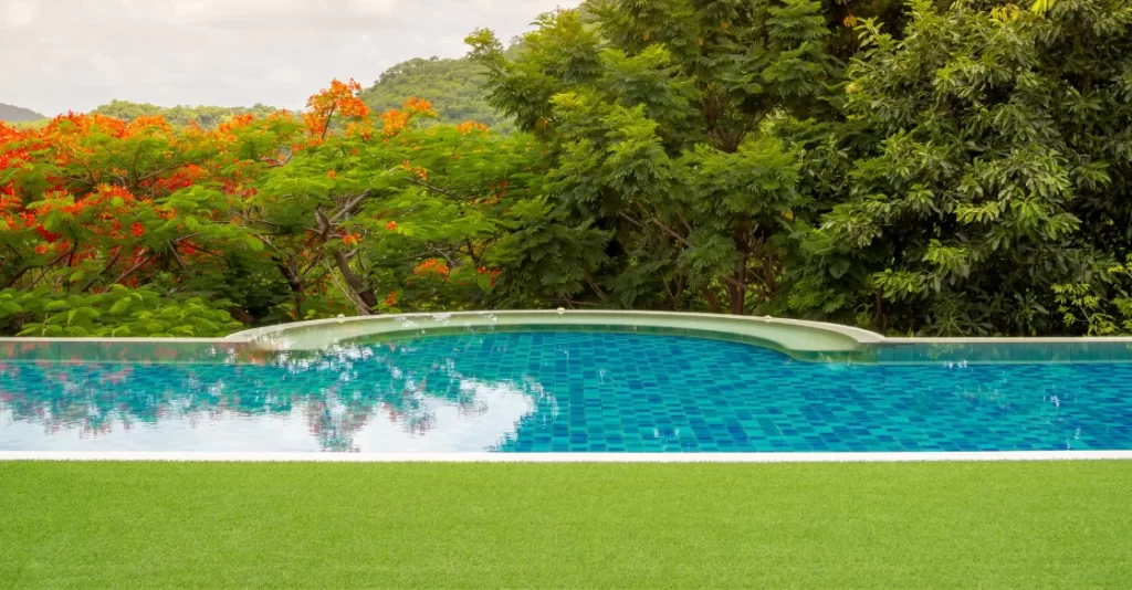 artificial turf around pool cost